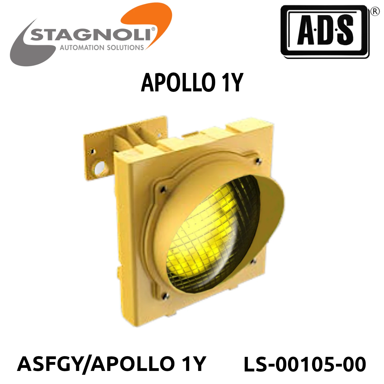 SEMAFORO ANARILLO 1 LUZ LED 120Ø A IP65 24V MARCA STAGNOLI MOD.APOLLO 1Y